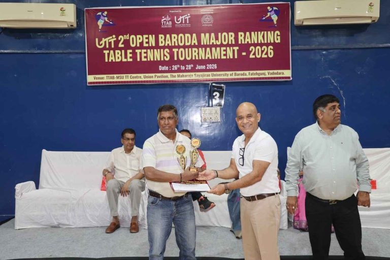 2nd OPEN BARODA MAJOR RANKING TABLE TENNIS TOURNAMENT - 2026