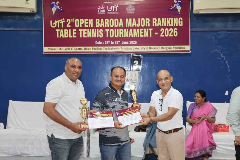 2nd OPEN BARODA MAJOR RANKING TABLE TENNIS TOURNAMENT - 2026