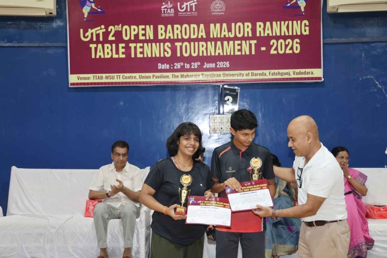 2nd OPEN BARODA MAJOR RANKING TABLE TENNIS TOURNAMENT - 2026