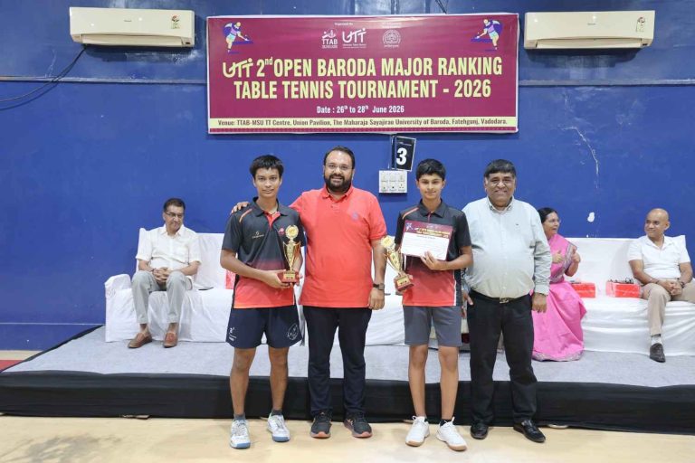2nd OPEN BARODA MAJOR RANKING TABLE TENNIS TOURNAMENT - 2026